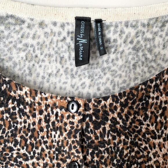 Guess by Marciano size M leopard cardigan - Picture 3 of 9